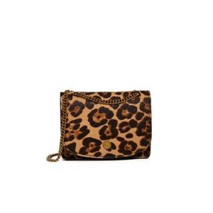 Madewell Chain Crossbody Bag in Calf Hair Leopard